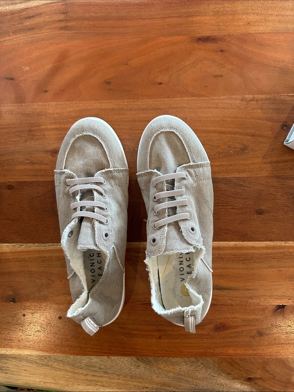 Vionic Beach Casual Canvas Sneakers in Khaki